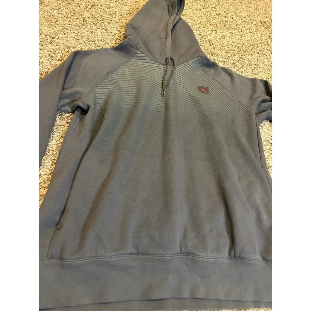 Nike Air Jordan 23 Tech Fleece Hoodie Mens XL Gray Red Jumpman‎ 819141-021 Rare